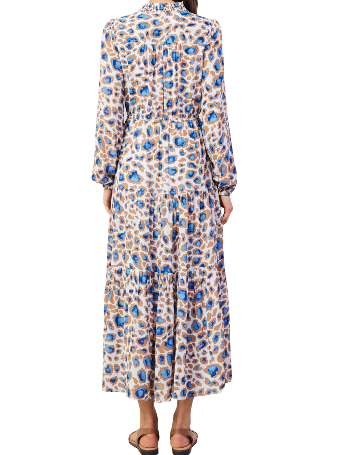 Maxi vestido con print de leopardo