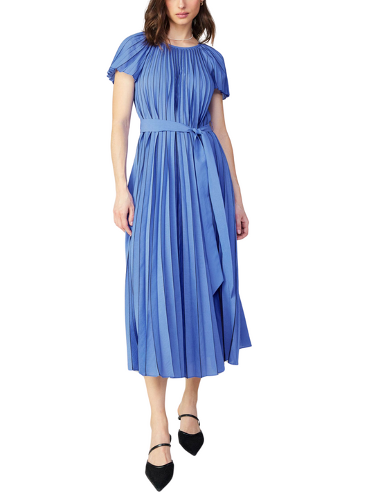 Vestido midi plisado de manga japonesa