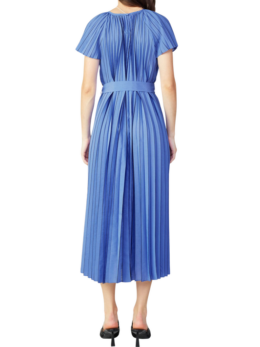 Vestido midi plisado de manga japonesa