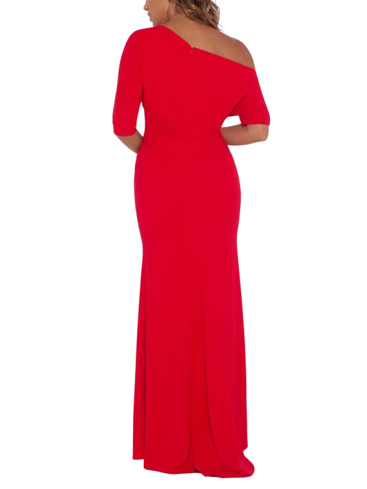 Vestido largo de hombro caido