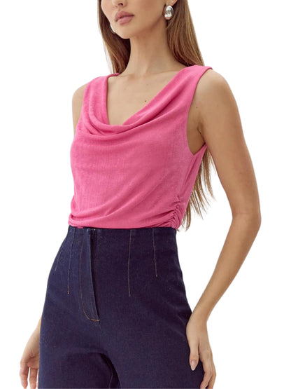 Panty blusa con cuello drapeado