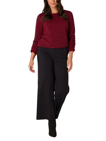 Sweater de punto con fibra metálica