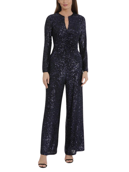 Jumpsuit de lentejuela con manga larga