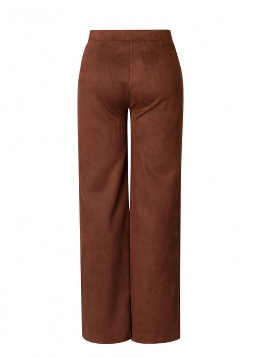 Pantalón recto en ante vegano