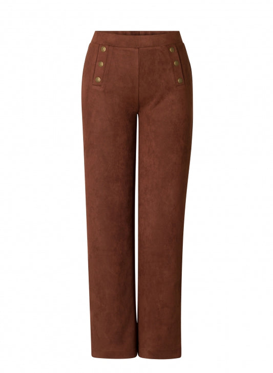 Pantalón recto en ante vegano