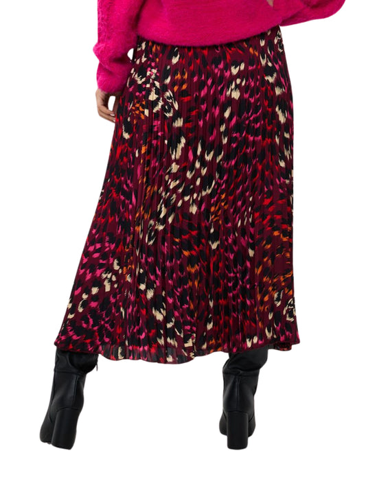 Falda plisada en animal print
