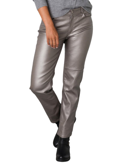 Pantalón metálico en piel vegana