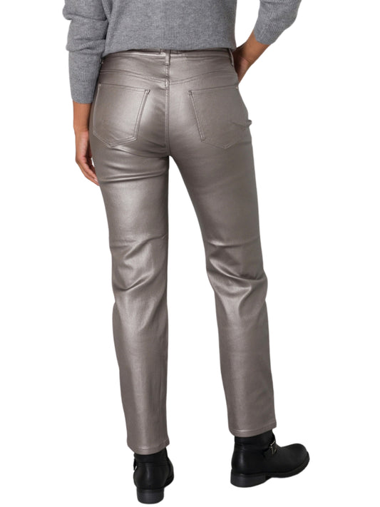 Pantalón metálico en piel vegana