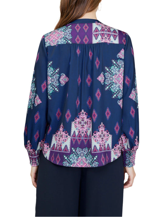 Blusa de manga larga multi color