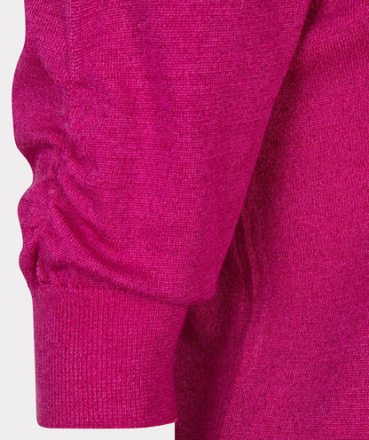 Sweater de manga corta drapeada