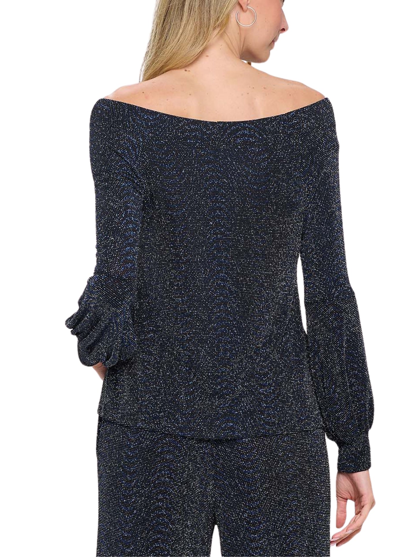 Blusa de gliter con hombros descubiertos