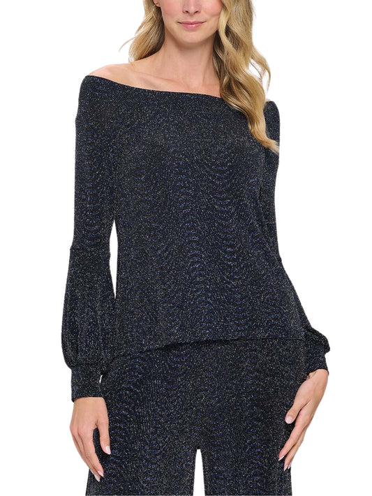Blusa de gliter con hombros descubiertos