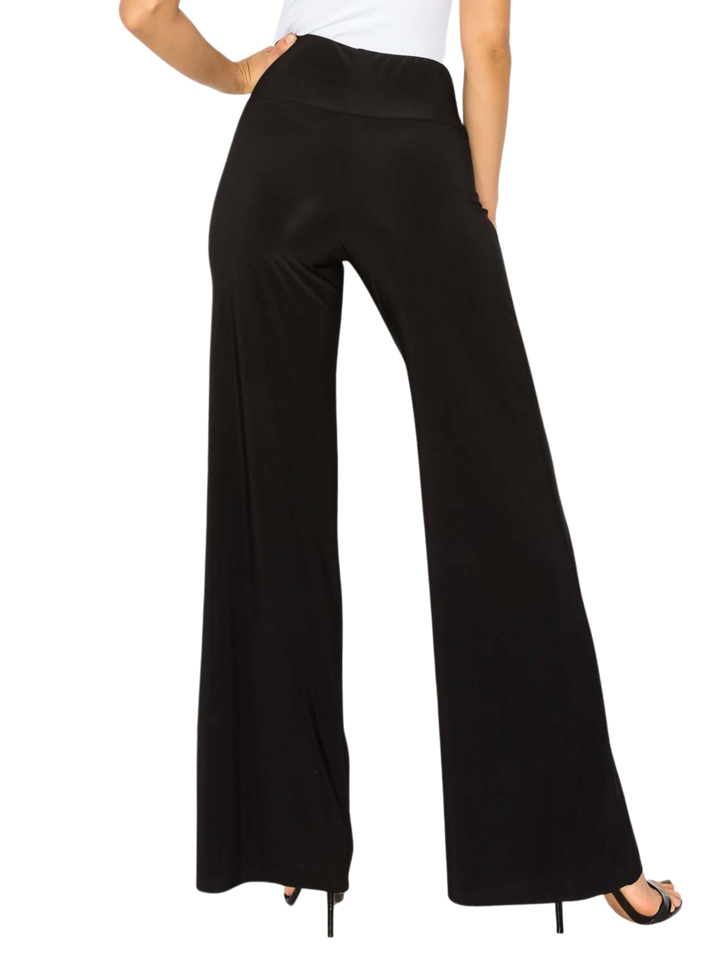 Pantalón en jersey de pierna amplia