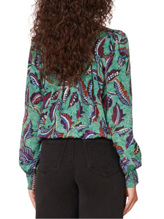 Blusa multicolor de manga larga
