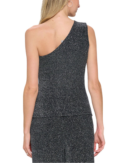 Blusa de un hombro con gliter