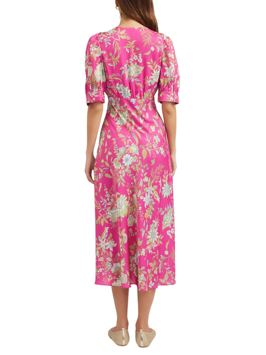 Vestido midi manga corta