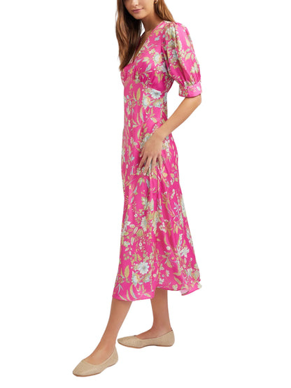 Vestido midi manga corta