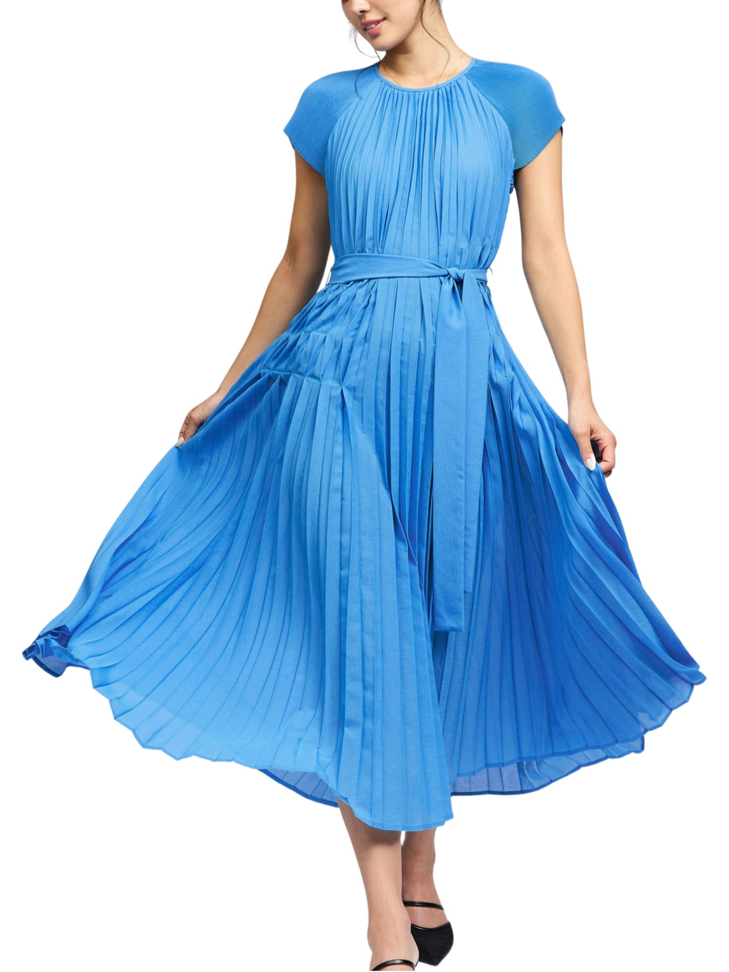 Vestido midi plisado