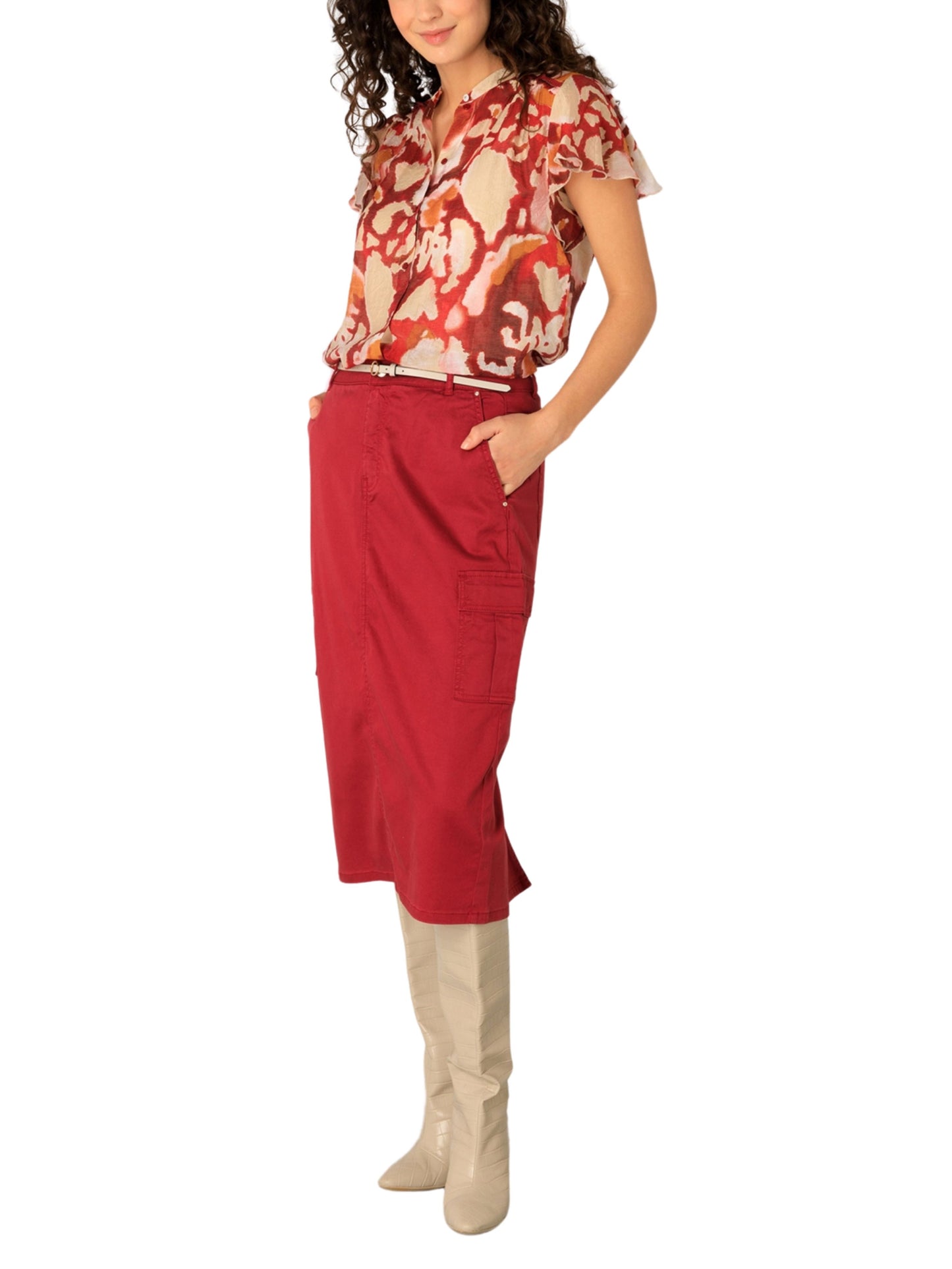 Blusa manga corta multicolor