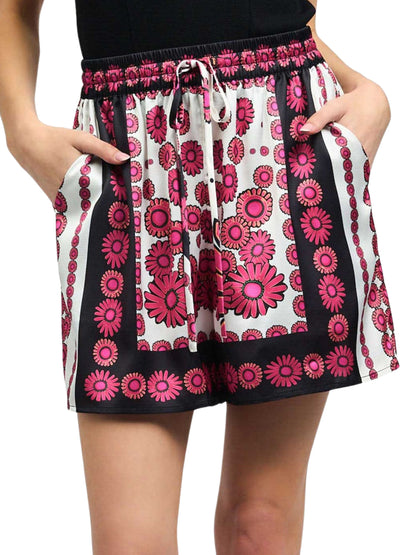 Conjunto de blusa y short satinado