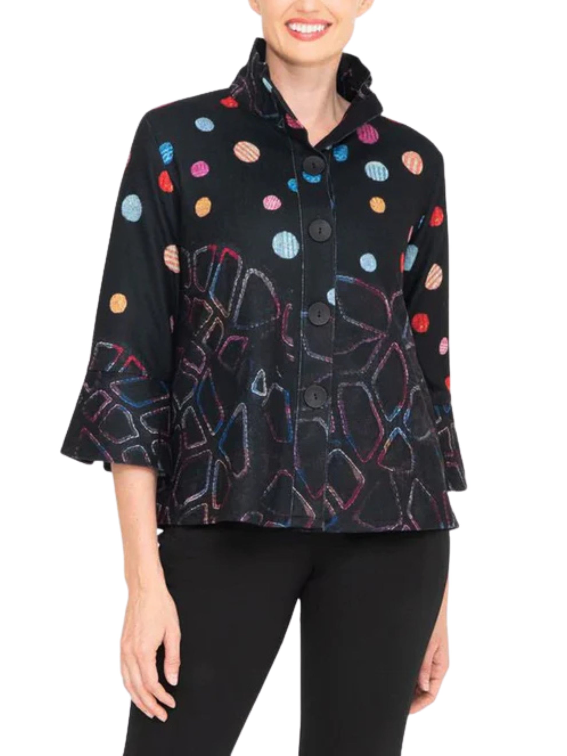 Abrigo corto con lunares Escorpio Boutique