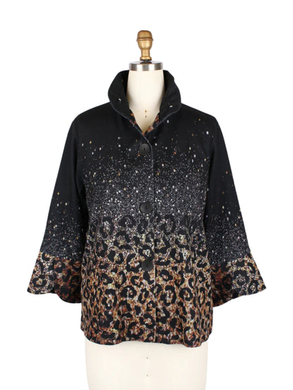 Abrigo corto en animal print Escorpio Boutique