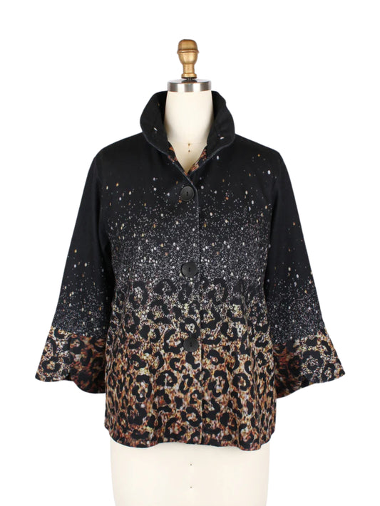 Abrigo corto en animal print Escorpio Boutique