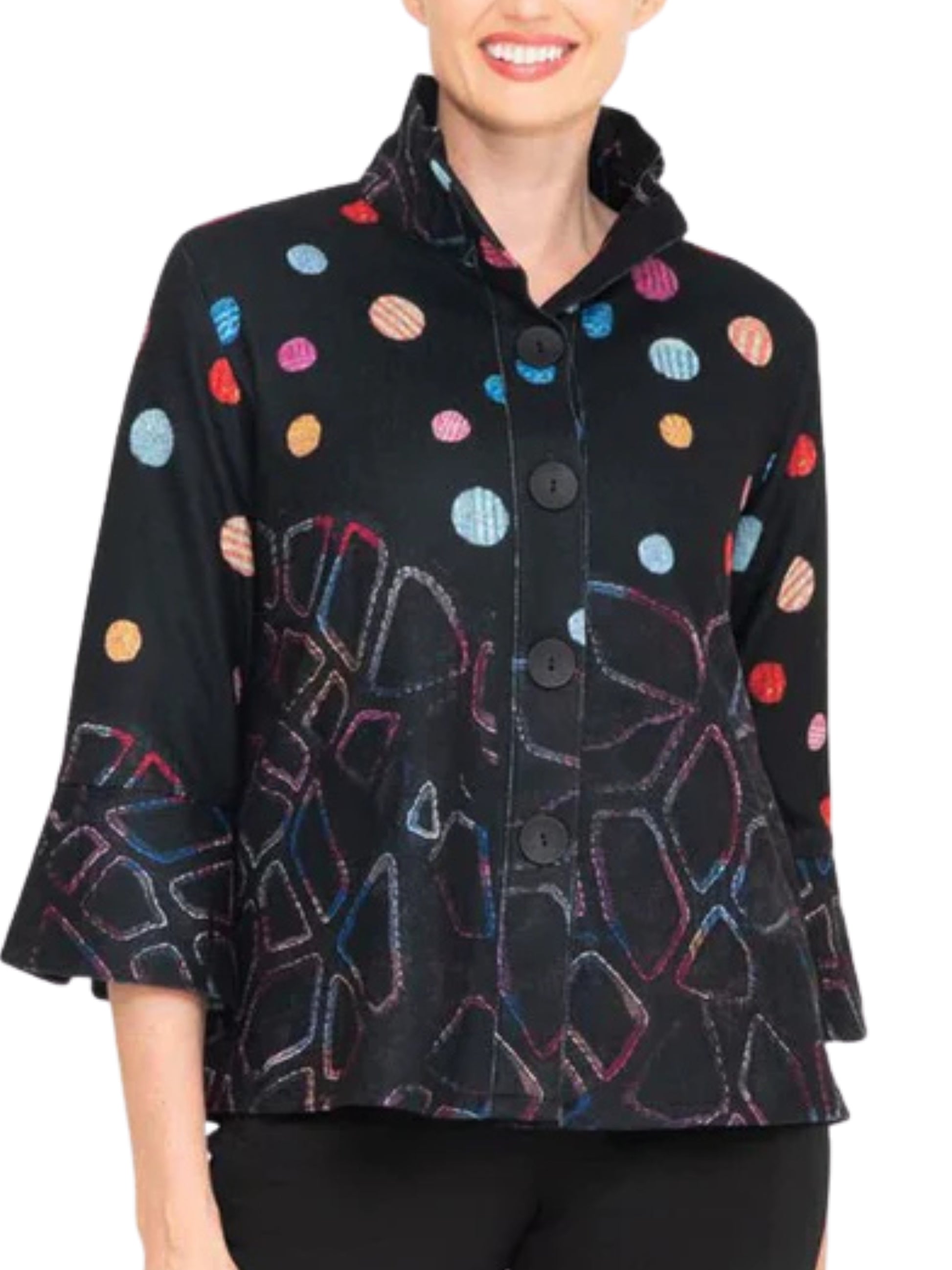 Escorpio boutique - abrigo corto con lunares 