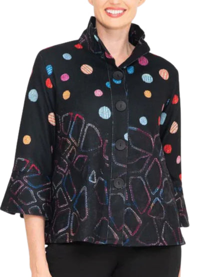 Escorpio boutique - abrigo corto con lunares 