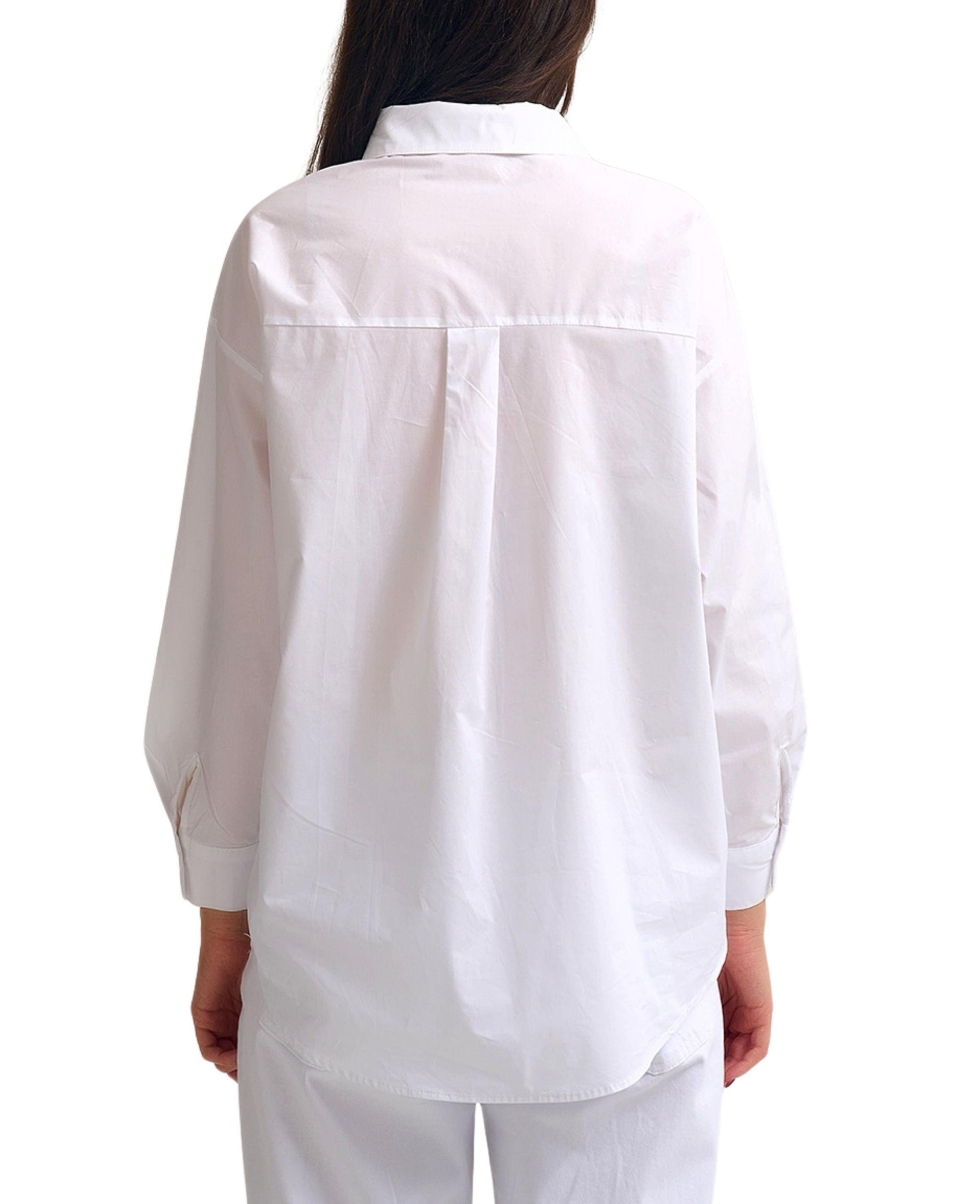 Blusa Blanca Algodn Oversize Espalda