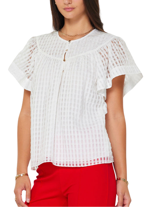 Blusa Blanca manga corta - Escorpio Boutique