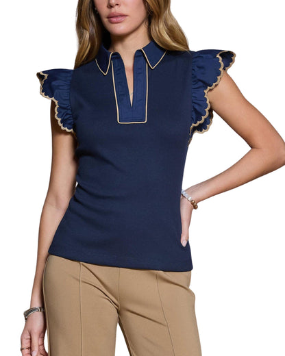 Blusa canale manga escarola para mujer