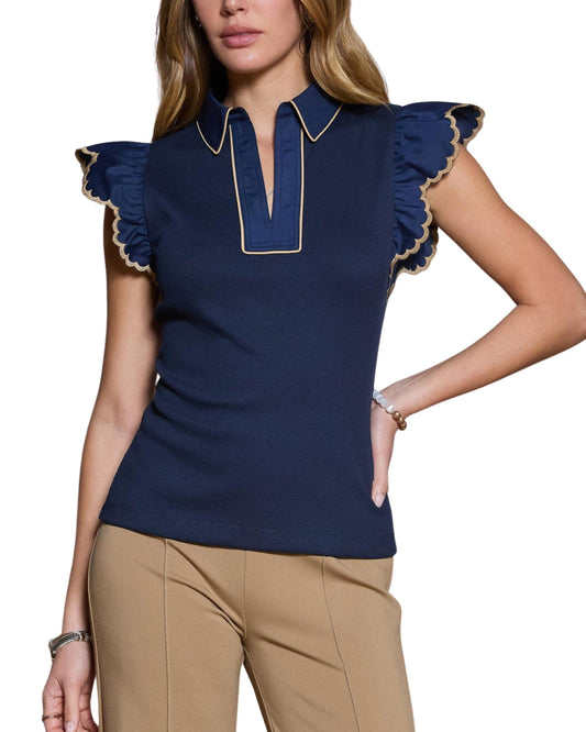 Blusa canale manga escarola para mujer