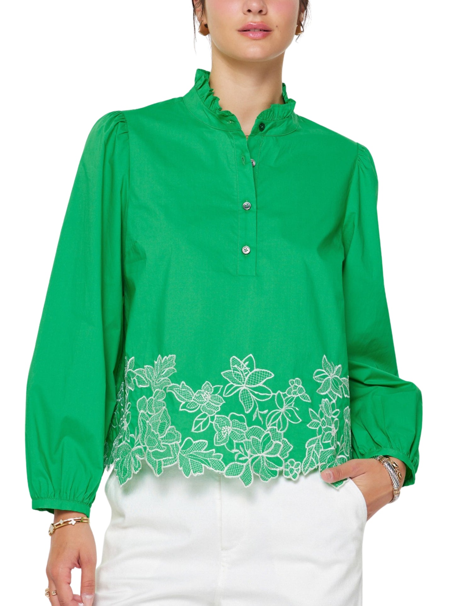 Escorpio Boutique - Blusa De Manga Larga Bordada