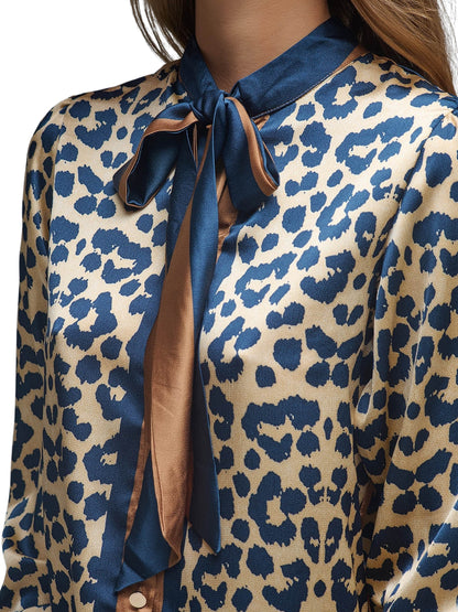 Escorpio Boutique - Blusa satinada animal print