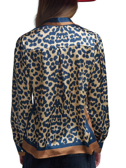 Escorpio Boutique - Blusa satinada animal print