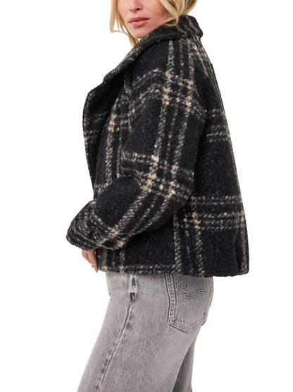 Chaqueta corta de cuadros EsQualo vista lateral