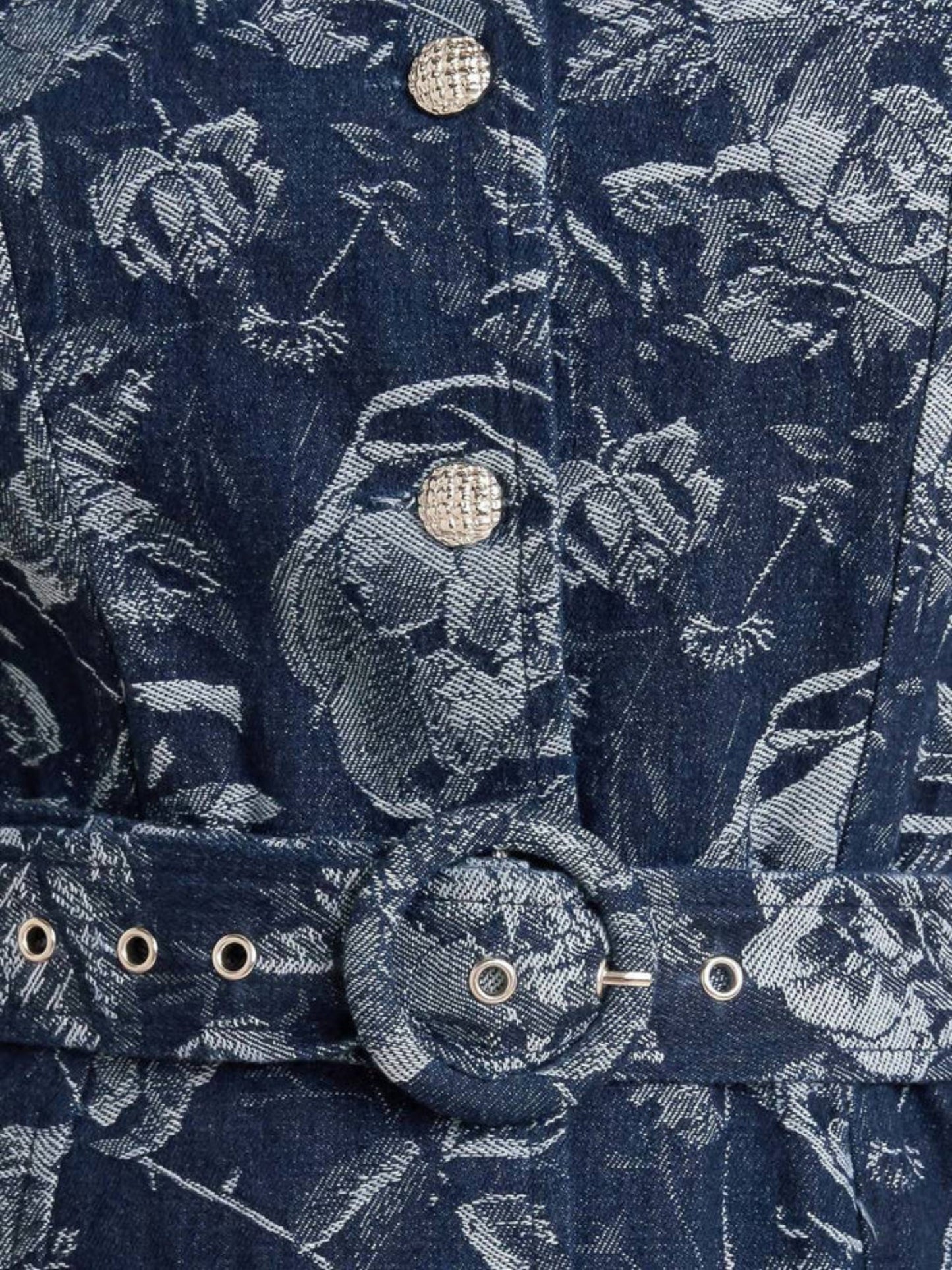 Vestido Midi Mezclilla Floreada - Escorpio Boutique