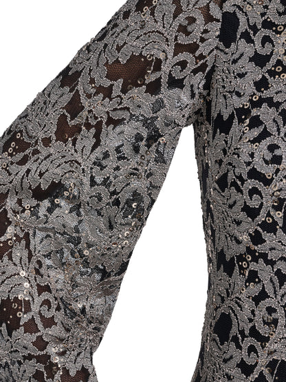 Escoripio Boutique - Vestido Corto de Encaje Bordado