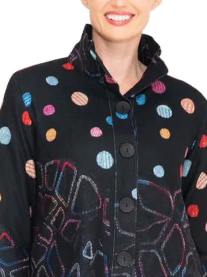 Ecorpio boutique - abrigo corto con lunares