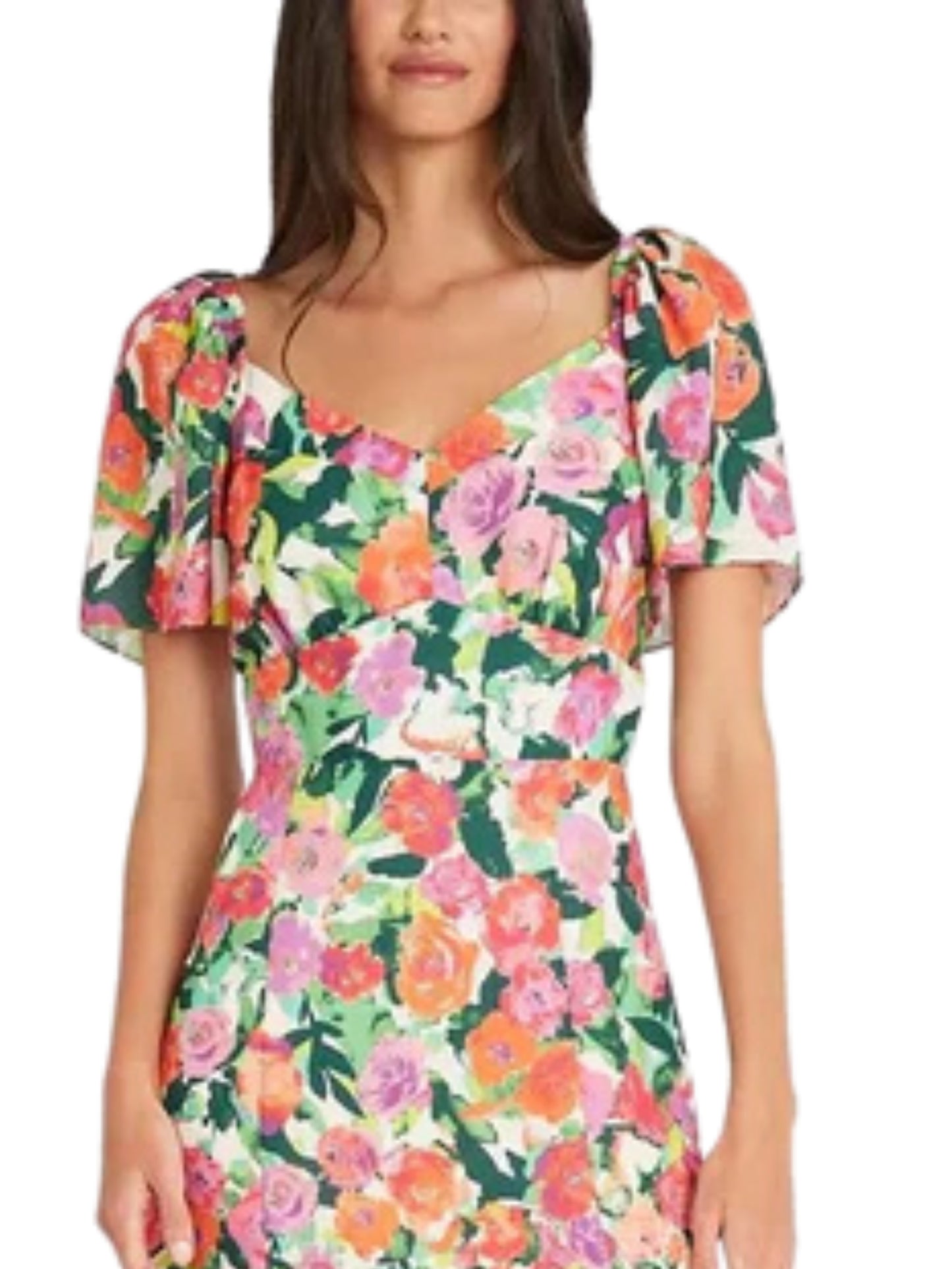 Vestido corto cuello en V