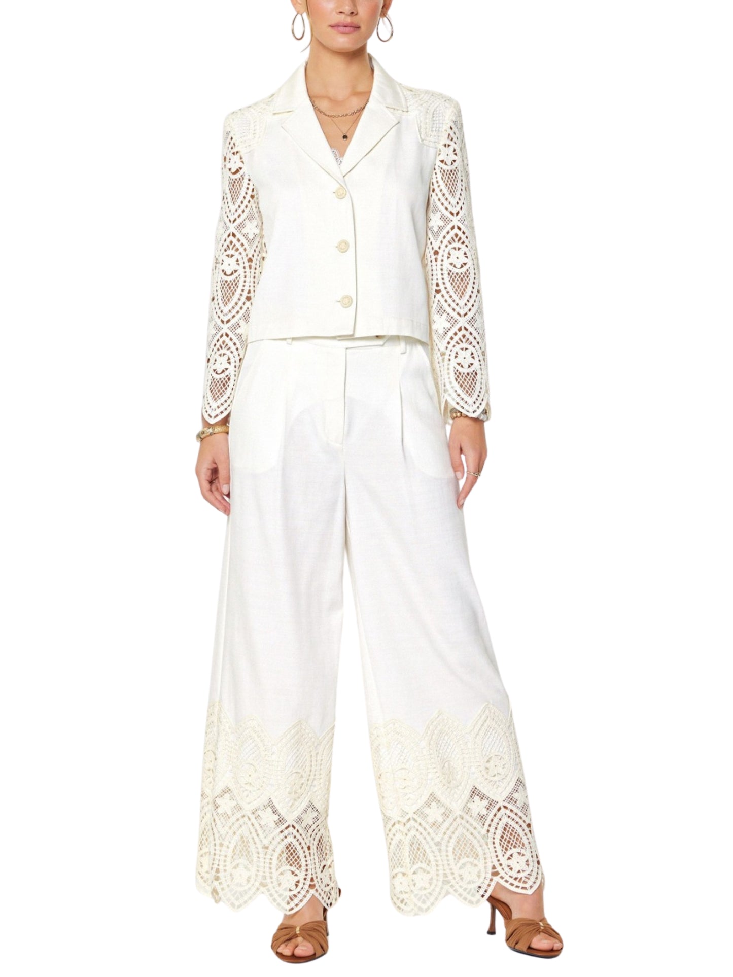 Set Tipo Lino Con Crochet - Escorpio Boutique