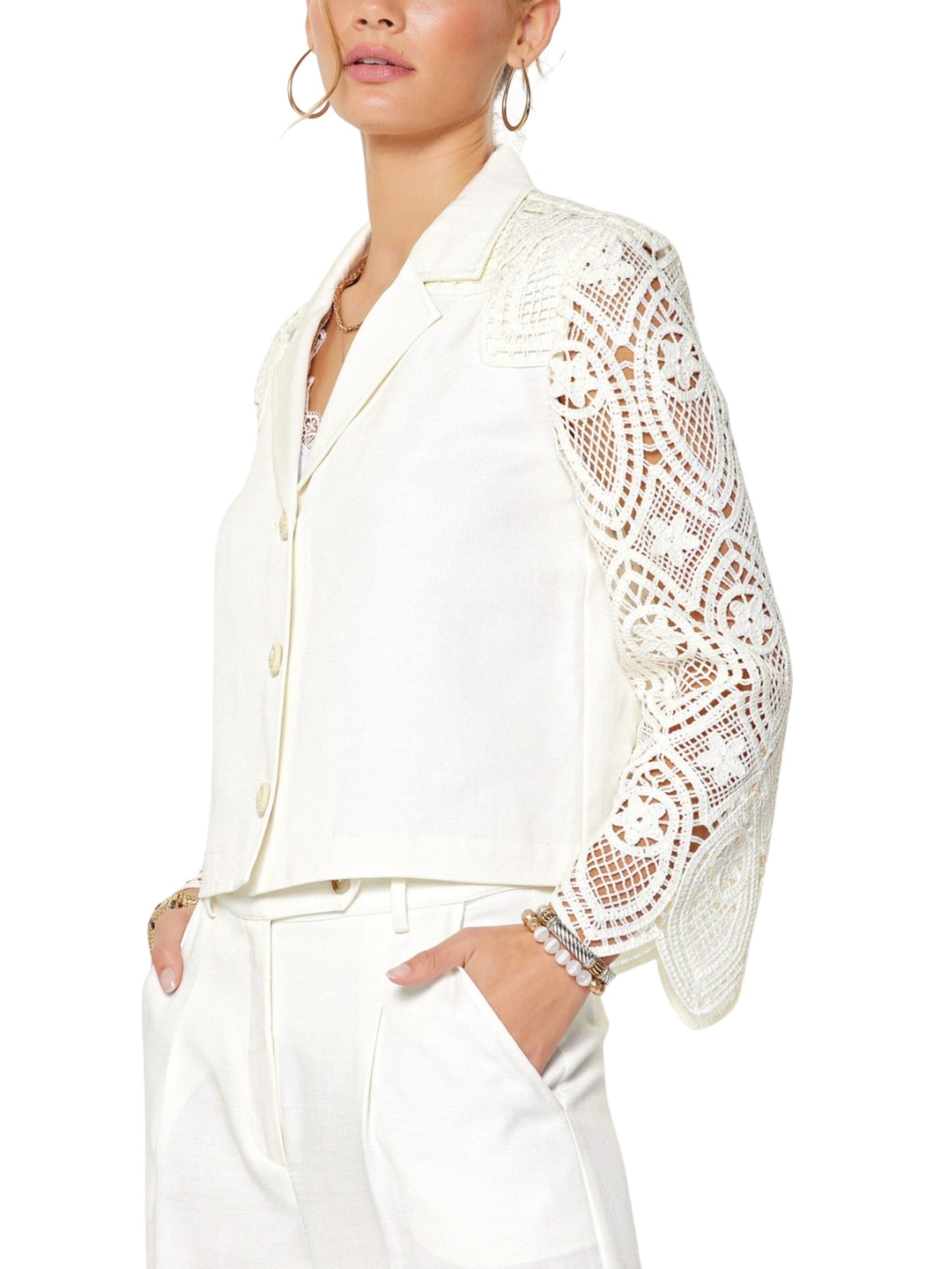 Set Tipo Lino Con Crochet - Escorpio Boutique