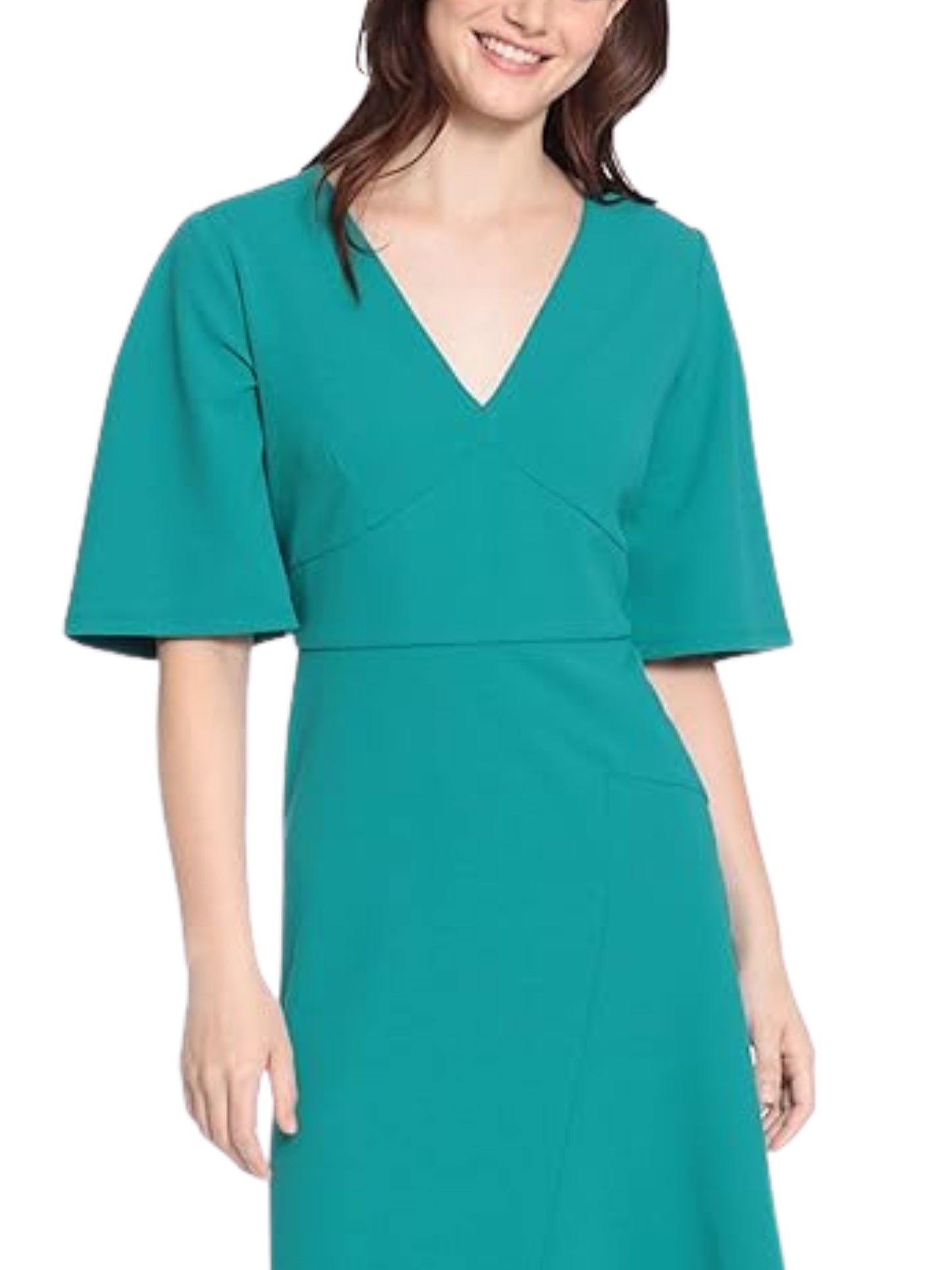 Vestido Corto Cuello V con Falda Circular - Escorpio Boutique