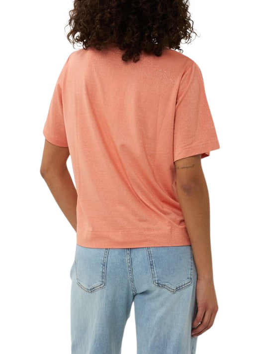 Blusa metálica  de manga corta