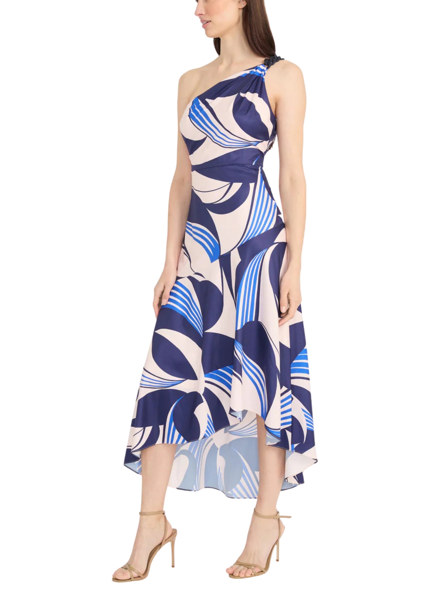 Vestido midi de un hombro