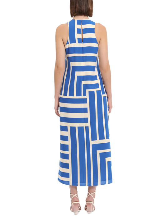 Maxi vestido geométrico