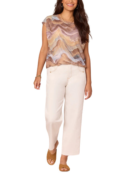 Blusa de mesh de manga corta