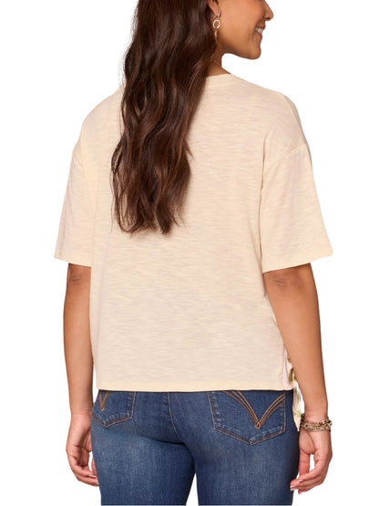 Blusa de punto en manga corta