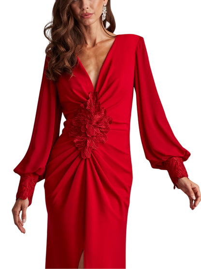 Vestido largo de manga larga